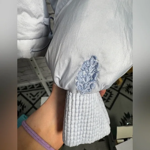 NWT FREE PEOPLE MOVEMENT Penelope Packable Puffer Jacket | Ice Grey MSRP $198 - Picture 7 of 10